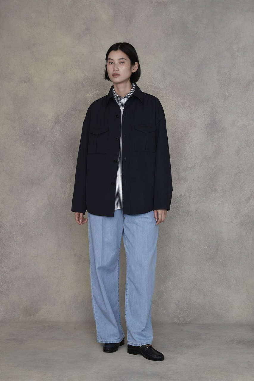 【ティッカ/TICCA】のウールサージシャツジャケット 人気、トレンドファッション・服の通販 founy(ファニー) 　ファッション　Fashion　レディースファッション　Fashion for Women　アウター　Coat / Outerwear Collection　レディースジャケット・軽アウター　Jackets　おすすめ　Recommended / Our Picks　ジャケット　Jacket, Outerwear　フラップ　Flap, Flap Pocket　ポケット　Pocket, Pocket Detail　マニッシュ　Mannish, Boyish　エレガント 上品　Elegant　羽織　Haori, Light Jacket　other-8|ID: prp329100004630075 ipo3291000000033937796