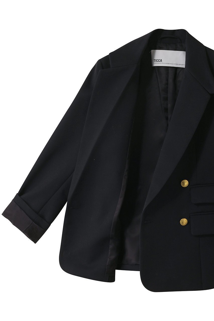 【ティッカ/TICCA】の【8/8 0:00販売開始】ウールサージダブルジャケット 人気、トレンドファッション・服の通販 founy(ファニー) 　ファッション　Fashion　レディースファッション　Fashion for Women　アウター　Coat / Outerwear Collection　レディースジャケット・軽アウター　Jackets　2025年　2025　2025-2026秋冬・A/W　Autumn/Winter 2025–26 AW25–26　ジャケット　Jacket, Outerwear　バランス　Balance, Style Balance　人気　Popular, Best Seller　定番　Standard, Basic Item　A/W・秋冬　Autumn/Winter　other-6|ID: prp329100004630076 ipo3291000000033298911