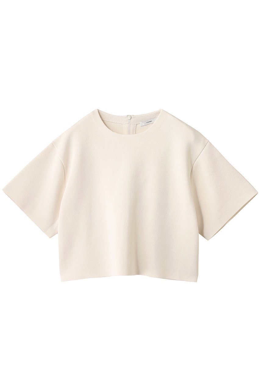 【セアン/SCEARN】のLUSTROUS YARN KNIT ハーフスリーブニット 大人の最旬トレンドファッション＆コーディネート founy(ファウニー) 　ファッション　Fashion　レディースファッション　Fashion for Women　トップス・カットソー　Cut & Sew Tops　ニット　Knit Tops & Sweaters　カジュアルプルオーバー・ニットトップス　Pullovers & Knit Tops / Casual Pullovers　なめらか　Smooth, Silky Texture　エレガント 上品　Elegant　クール　Cool, Chic　ショート　Short, Short Length　シルク　Silk, 100% Silk　シンプル　Simple, Minimal　バランス　Balance, Style Balance　 other-1|ID: prp329100004630080 ipo3291000000036799610