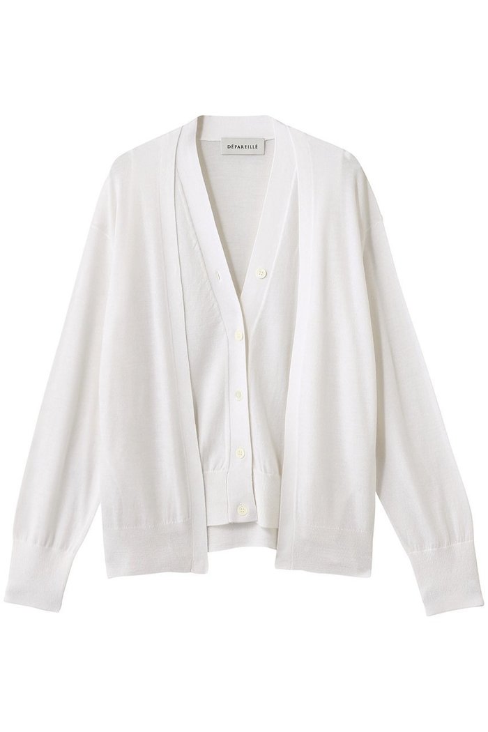 【デパリエ/DEPAREILLE】のハイゲージレイヤードカーディガン インテリア・キッズ・メンズ・レディースファッション・服の通販 founy(ファニー) https://founy.com/ ファッション Fashion レディースファッション Fashion for Women トップス・カットソー Cut & Sew Tops ニット Knit Tops & Sweaters カーディガン・羽織り Layered Style Cardigans ベスト&ジレ / 重ね着スタイル Vests & Gilets なめらか Smooth, Silky Texture カーディガン Cardigan, Knitwear |ID: prp329100004630082 ipo3291000000033298953