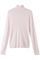 【エイトン/ATON】のTENCEL SILK サーキュラー リブ タートルネック セーター ピンク|ID:prp329100004630085