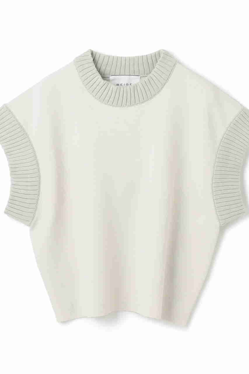 【ベイジ,/BEIGE,】のLAURA(ロラ)/ドライタッチ異素材リブニット インテリア・キッズ・メンズ・レディースファッション・服の通販 founy(ファニー) 　ファッション　Fashion　レディースファッション　Fashion for Women　トップス・カットソー　Cut & Sew Tops　ニット　Knit Tops & Sweaters　カジュアルプルオーバー・ニットトップス　Pullovers & Knit Tops / Casual Pullovers　2025年　2025　2025-2026秋冬・A/W　Autumn/Winter 2025–26 AW25–26　おすすめ　Recommended / Our Picks　ストレッチ　Stretch, Stretchy Fabric　フレア　Flare, Flared　リブニット　Rib Knit, Ribbed Knit　ワイド　Wide, Wide Fit　エレガント 上品　Elegant　半袖　Short Sleeve, Half Sleeve　A/W・秋冬　Autumn/Winter　L.Sage|ID: prp329100004630086 ipo3291000000033298983