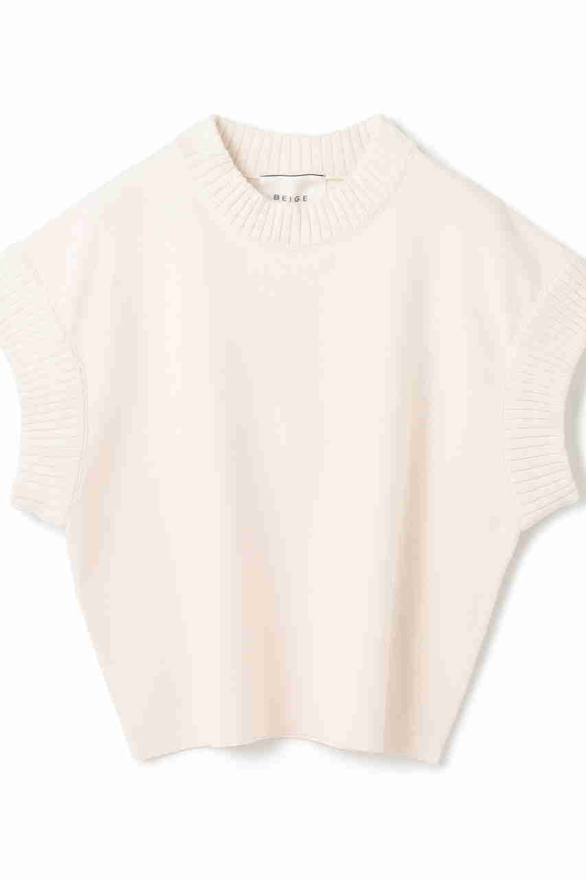 【ベイジ,/BEIGE,】のLAURA(ロラ)/ドライタッチ異素材リブニット インテリア・キッズ・メンズ・レディースファッション・服の通販 founy(ファニー) 　ファッション　Fashion　レディースファッション　Fashion for Women　トップス・カットソー　Cut & Sew Tops　ニット　Knit Tops & Sweaters　カジュアルプルオーバー・ニットトップス　Pullovers & Knit Tops / Casual Pullovers　2025年　2025　2025-2026秋冬・A/W　Autumn/Winter 2025–26 AW25–26　おすすめ　Recommended / Our Picks　ストレッチ　Stretch, Stretchy Fabric　フレア　Flare, Flared　リブニット　Rib Knit, Ribbed Knit　ワイド　Wide, Wide Fit　エレガント 上品　Elegant　半袖　Short Sleeve, Half Sleeve　A/W・秋冬　Autumn/Winter　Ecru|ID: prp329100004630086 ipo3291000000033298984