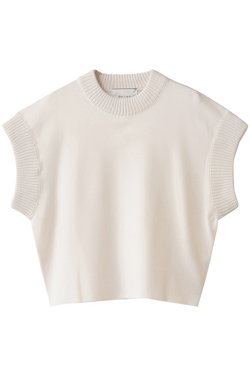 【ベイジ,/BEIGE,】のLAURA(ロラ)/ドライタッチ異素材リブニット インテリア・キッズ・メンズ・レディースファッション・服の通販 founy(ファニー) 　ファッション　Fashion　レディースファッション　Fashion for Women　トップス・カットソー　Cut & Sew Tops　ニット　Knit Tops & Sweaters　カジュアルプルオーバー・ニットトップス　Pullovers & Knit Tops / Casual Pullovers　おすすめ　Recommended / Our Picks　ストレッチ　Stretch, Stretchy Fabric　フレア　Flare, Flared　リブニット　Rib Knit, Ribbed Knit　ワイド　Wide, Wide Fit　エレガント 上品　Elegant　半袖　Short Sleeve, Half Sleeve　Ecru|ID: prp329100004630086 ipo3291000000035827544