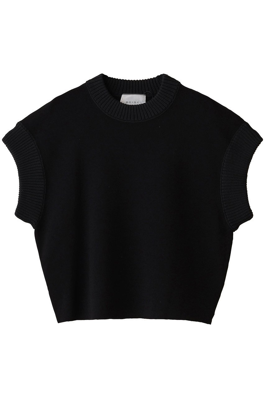 【ベイジ,/BEIGE,】のLAURA(ロラ)/ドライタッチ異素材リブニット インテリア・キッズ・メンズ・レディースファッション・服の通販 founy(ファニー) 　ファッション　Fashion　レディースファッション　Fashion for Women　トップス・カットソー　Cut & Sew Tops　ニット　Knit Tops & Sweaters　カジュアルプルオーバー・ニットトップス　Pullovers & Knit Tops / Casual Pullovers　おすすめ　Recommended / Our Picks　ストレッチ　Stretch, Stretchy Fabric　フレア　Flare, Flared　リブニット　Rib Knit, Ribbed Knit　ワイド　Wide, Wide Fit　エレガント 上品　Elegant　半袖　Short Sleeve, Half Sleeve　Black|ID: prp329100004630086 ipo3291000000035827546