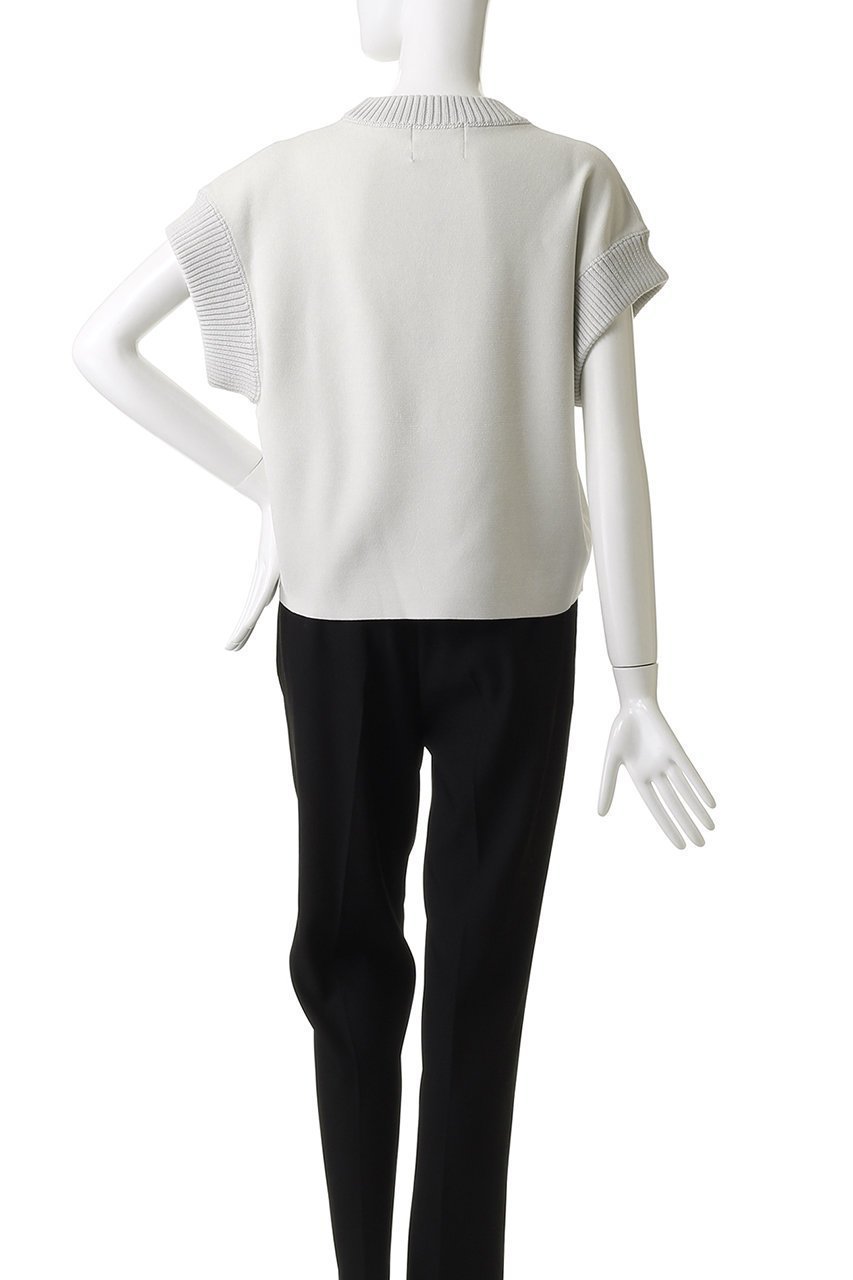 【ベイジ,/BEIGE,】のLAURA(ロラ)/ドライタッチ異素材リブニット 人気、トレンドファッション・服の通販 founy(ファニー) 　ファッション　Fashion　レディースファッション　Fashion for Women　トップス・カットソー　Cut & Sew Tops　ニット　Knit Tops & Sweaters　カジュアルプルオーバー・ニットトップス　Pullovers & Knit Tops / Casual Pullovers　おすすめ　Recommended / Our Picks　ストレッチ　Stretch, Stretchy Fabric　フレア　Flare, Flared　リブニット　Rib Knit, Ribbed Knit　ワイド　Wide, Wide Fit　エレガント 上品　Elegant　半袖　Short Sleeve, Half Sleeve　other-4|ID: prp329100004630086 ipo3291000000035827554