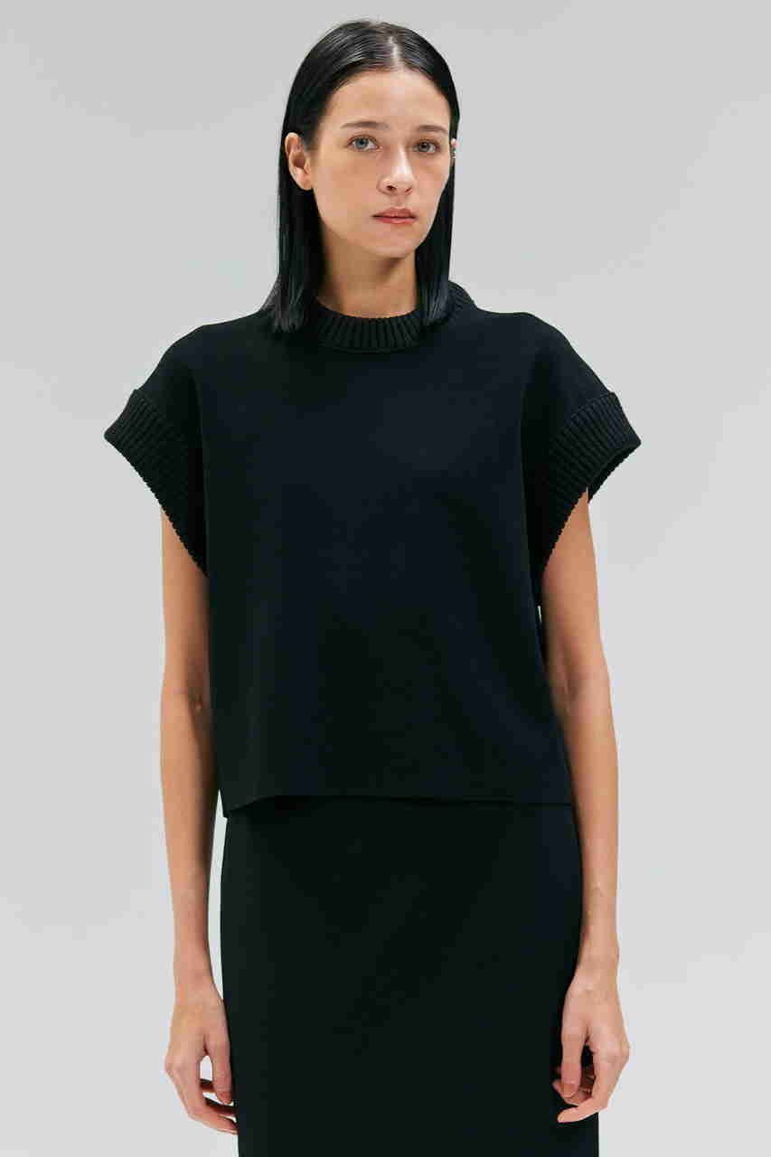 【ベイジ,/BEIGE,】のLAURA(ロラ)/ドライタッチ異素材リブニット 人気、トレンドファッション・服の通販 founy(ファニー) 　ファッション　Fashion　レディースファッション　Fashion for Women　トップス・カットソー　Cut & Sew Tops　ニット　Knit Tops & Sweaters　カジュアルプルオーバー・ニットトップス　Pullovers & Knit Tops / Casual Pullovers　おすすめ　Recommended / Our Picks　ストレッチ　Stretch, Stretchy Fabric　フレア　Flare, Flared　リブニット　Rib Knit, Ribbed Knit　ワイド　Wide, Wide Fit　エレガント 上品　Elegant　半袖　Short Sleeve, Half Sleeve　other-8|ID: prp329100004630086 ipo3291000000035827561