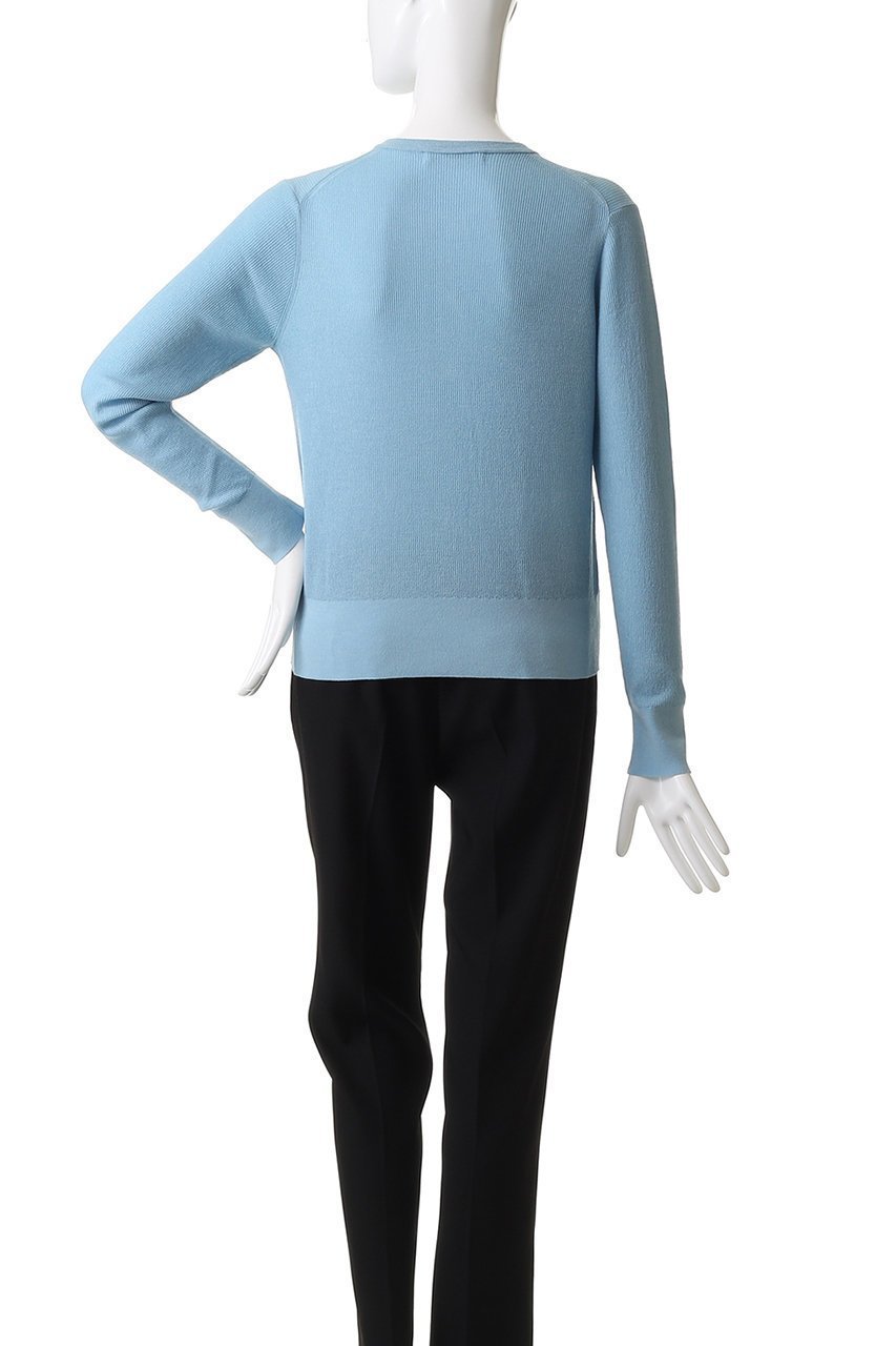 【エブール/ebure】のウールシアーRIBニット クルーネックカーディガン 人気、トレンドファッション・服の通販 founy(ファニー) 　ファッション　Fashion　レディースファッション　Fashion for Women　トップス・カットソー　Cut & Sew Tops　ニット　Knit Tops & Sweaters　カーディガン・羽織り　Layered Style Cardigans　カーディガン　Cardigan, Knitwear　コンパクト　Compact, Small Size　シンプル　Simple, Minimal　旅行　Travel　ビジネス 仕事 通勤　Business / Work / Commuting　other-4|ID: prp329100004630089 ipo3291000000035496484