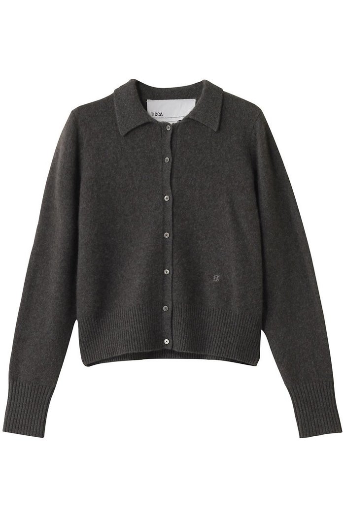 【ティッカ/TICCA】のヤクポロカーディガン インテリア・キッズ・メンズ・レディースファッション・服の通販 founy(ファニー) https://founy.com/ ファッション Fashion レディースファッション Fashion for Women トップス・カットソー Cut & Sew Tops ニット Knit Tops & Sweaters カーディガン・羽織り Layered Style Cardigans カーディガン Cardigan, Knitwear コンパクト Compact, Small Size ボトム Bottoms, Lower Wear ワイド Wide, Wide Fit ワンポイント One Point, Statement Accent |ID: prp329100004630091 ipo3291000000036063729