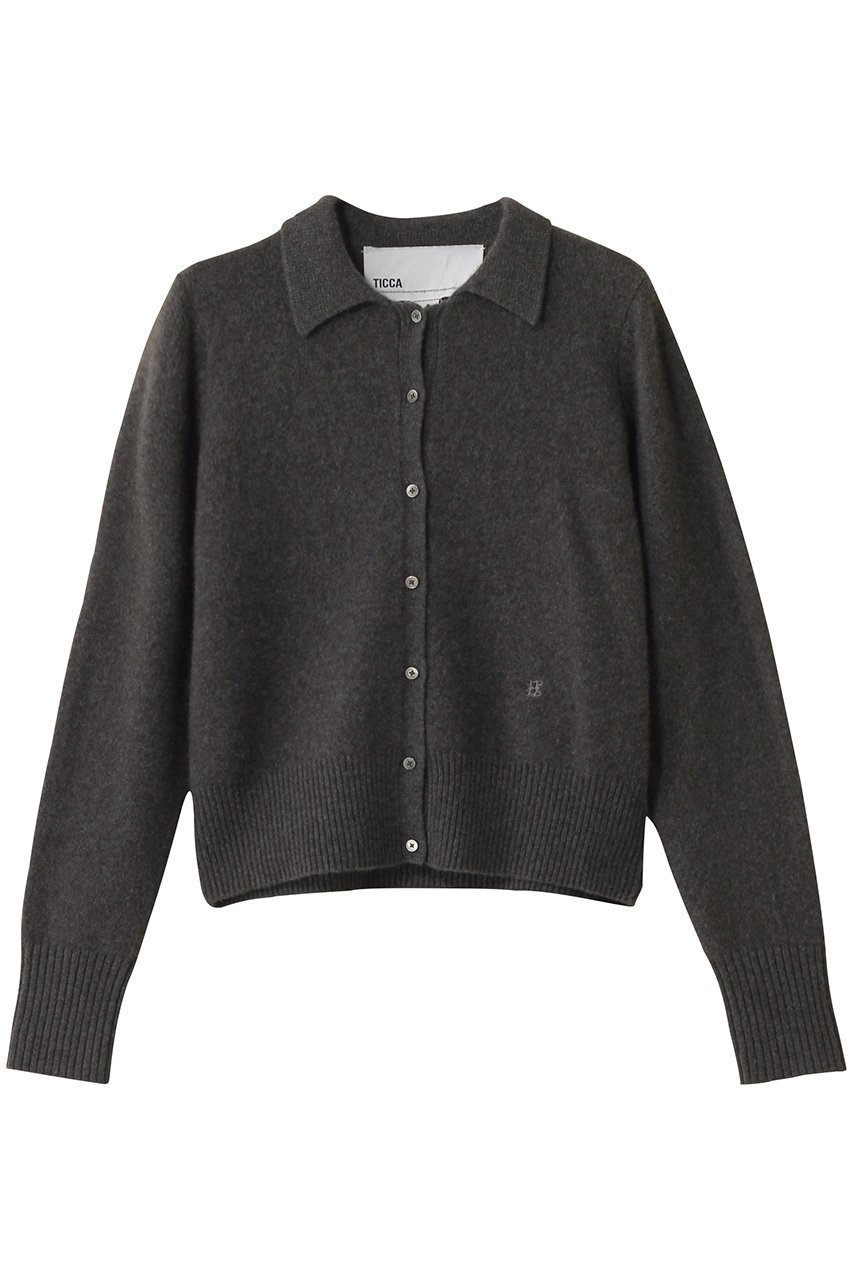 【ティッカ/TICCA】のヤクポロカーディガン 人気、トレンドファッション・服の通販 founy(ファニー) 　ファッション　Fashion　レディースファッション　Fashion for Women　トップス・カットソー　Cut & Sew Tops　ニット　Knit Tops & Sweaters　カーディガン・羽織り　Layered Style Cardigans　カーディガン　Cardigan, Knitwear　コンパクト　Compact, Small Size　ボトム　Bottoms, Lower Wear　ワイド　Wide, Wide Fit　ワンポイント　One Point, Statement Accent　 other-1|ID: prp329100004630091 ipo3291000000036063729