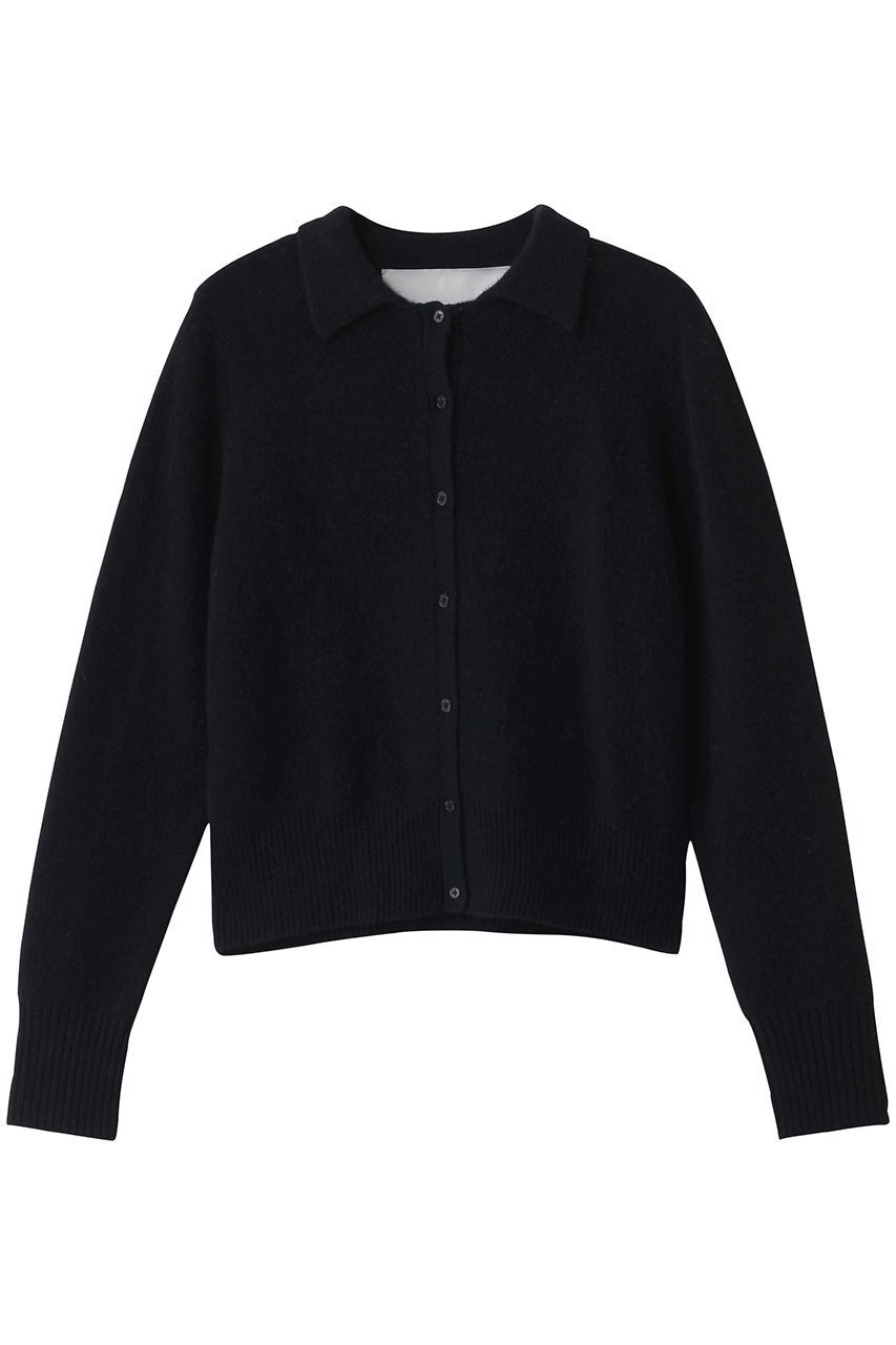 【ティッカ/TICCA】のヤクポロカーディガン インテリア・キッズ・メンズ・レディースファッション・服の通販 founy(ファニー) 　ファッション　Fashion　レディースファッション　Fashion for Women　トップス・カットソー　Cut & Sew Tops　ニット　Knit Tops & Sweaters　カーディガン・羽織り　Layered Style Cardigans　カーディガン　Cardigan, Knitwear　コンパクト　Compact, Small Size　ボトム　Bottoms, Lower Wear　ワイド　Wide, Wide Fit　ワンポイント　One Point, Statement Accent　ネイビー|ID: prp329100004630091 ipo3291000000036063732