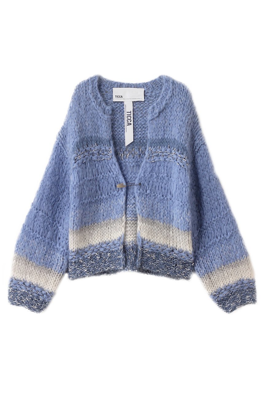 【ティッカ/TICCA】のハンドニットカーディガン 人気、トレンドファッション・服の通販 founy(ファニー) 　ファッション　Fashion　レディースファッション　Fashion for Women　トップス・カットソー　Cut & Sew Tops　ニット　Knit Tops & Sweaters　カーディガン・羽織り　Layered Style Cardigans　カシュクール　Wrap Design　カラフル　Colorful Design　カーディガン　Cardigan, Knitwear　キルト　Quilt, Quilted Fabric　グラデーション　Gradient, Ombre　ミックス　Mix, Mixed Style　エレガント 上品　Elegant　手編み　Hand-Knitted, Handmade Knit　 other-1|ID: prp329100004630093 ipo3291000000034854073