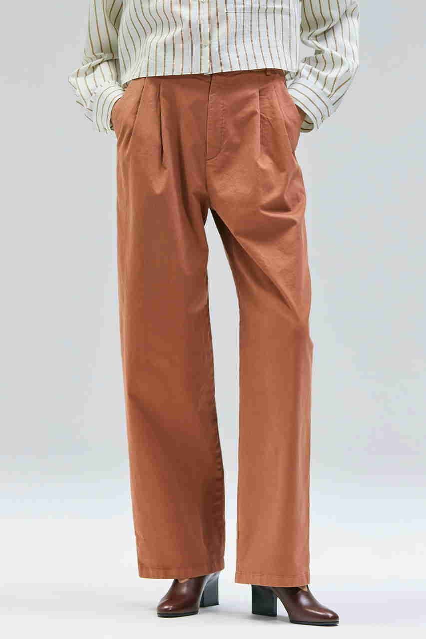 【ベイジ,/BEIGE,】のHAMLIN / コットンストレッチ2タックワイドパンツ インテリア・キッズ・メンズ・レディースファッション・服の通販 founy(ファニー) 　ファッション　Fashion　レディースファッション　Fashion for Women　パンツ　Pants & Trousers　2025年　2025　2025-2026秋冬・A/W　Autumn/Winter 2025–26 AW25–26　おすすめ　Recommended / Our Picks　ストレッチ　Stretch, Stretchy Fabric　リラックス　Relax, Relaxed Fit　A/W・秋冬　Autumn/Winter　Brown|ID: prp329100004630100 ipo3291000000033299102