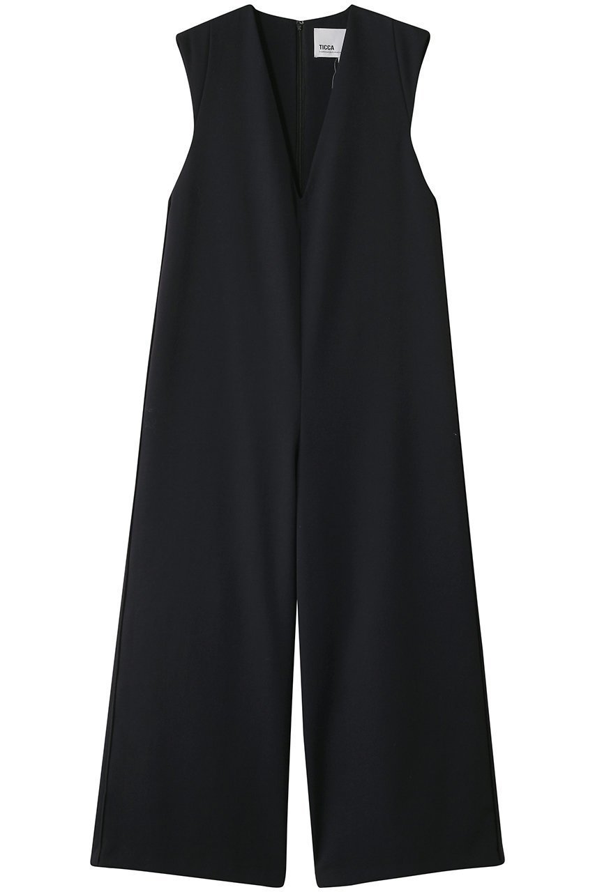 【ティッカ/TICCA】の【8/8 0:00販売開始】ウールサージコンビネゾン 人気、トレンドファッション・服の通販 founy(ファニー) 　ファッション　Fashion　レディースファッション　Fashion for Women　パンツ　Pants & Trousers　2025年　2025　2025-2026秋冬・A/W　Autumn/Winter 2025–26 AW25–26　クール　Cool, Chic　コンビネゾン　Jumpsuit, All-in-One　タートルネック　Turtleneck, High Neck　ベロア　Velour, Soft Velvet　マニッシュ　Mannish, Boyish　ワイド　Wide, Wide Fit　エレガント 上品　Elegant　A/W・秋冬　Autumn/Winter　 other-1|ID: prp329100004630103 ipo3291000000033299123