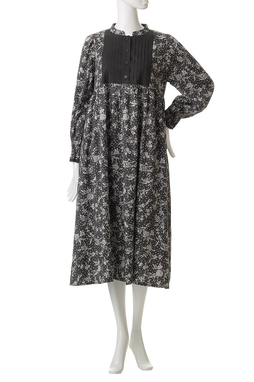 【キッドブルー/KID BLUE】の25AW LIBERTYプリントワンピース 人気、トレンドファッション・服の通販 founy(ファニー) 　ファッション　Fashion　レディースファッション　Fashion for Women　ワンピース　Dresses　2025年　2025　2025-2026秋冬・A/W　Autumn/Winter 2025–26 AW25–26　ギャザー　Gathered, Ruffled　パジャマ　Pajamas, Sleepwear　フロント　Front, Front Design　プリント　Print, Printed Pattern　リラックス　Relax, Relaxed Fit　エレガント 上品　Elegant　新作・新入荷　New Arrivals / New In　無地　Plain, Solid Color　other-2|ID: prp329100004630104 ipo3291000000033299132
