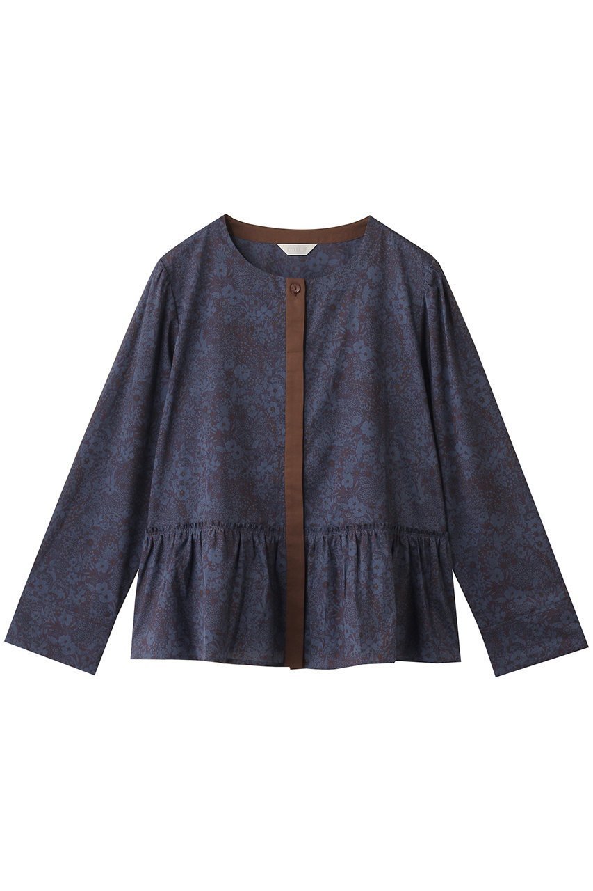【キッドブルー/KID BLUE】の25AW LIBERTYプリントトップス インテリア・キッズ・メンズ・レディースファッション・服の通販 founy(ファニー) 　ファッション　Fashion　レディースファッション　Fashion for Women　トップス・カットソー　Cut & Sew Tops　2025年　2025　2025-2026秋冬・A/W　Autumn/Winter 2025–26 AW25–26　セットアップ　Set-Up, Coordinated Outfit　パジャマ　Pajamas, Sleepwear　フェミニン　Feminine, Girly　フレア　Flare, Flared　フロント　Front, Front Design　新作・新入荷　New Arrivals / New In　ネイビー|ID: prp329100004630106 ipo3291000000033299146