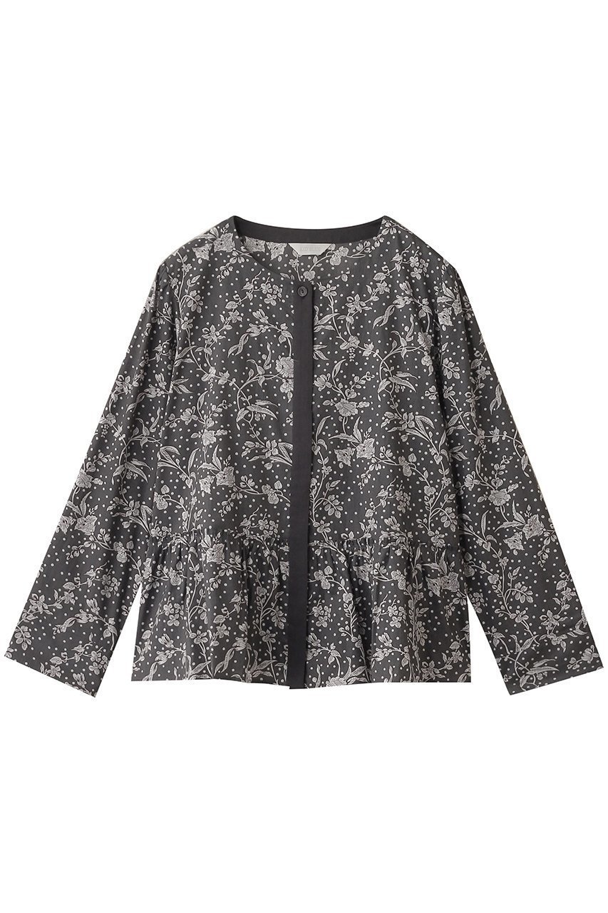 【キッドブルー/KID BLUE】の25AW LIBERTYプリントトップス インテリア・キッズ・メンズ・レディースファッション・服の通販 founy(ファニー) 　ファッション　Fashion　レディースファッション　Fashion for Women　トップス・カットソー　Cut & Sew Tops　2025年　2025　2025-2026秋冬・A/W　Autumn/Winter 2025–26 AW25–26　セットアップ　Set-Up, Coordinated Outfit　パジャマ　Pajamas, Sleepwear　フェミニン　Feminine, Girly　フレア　Flare, Flared　フロント　Front, Front Design　新作・新入荷　New Arrivals / New In　チャコール|ID: prp329100004630106 ipo3291000000033299147