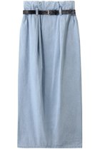 【マルティニーク/martinique】の【CURRENTAGE】ベルテッドロングスカート インディゴサックス|ID: prp329100004630109 ipo3291000000035827665