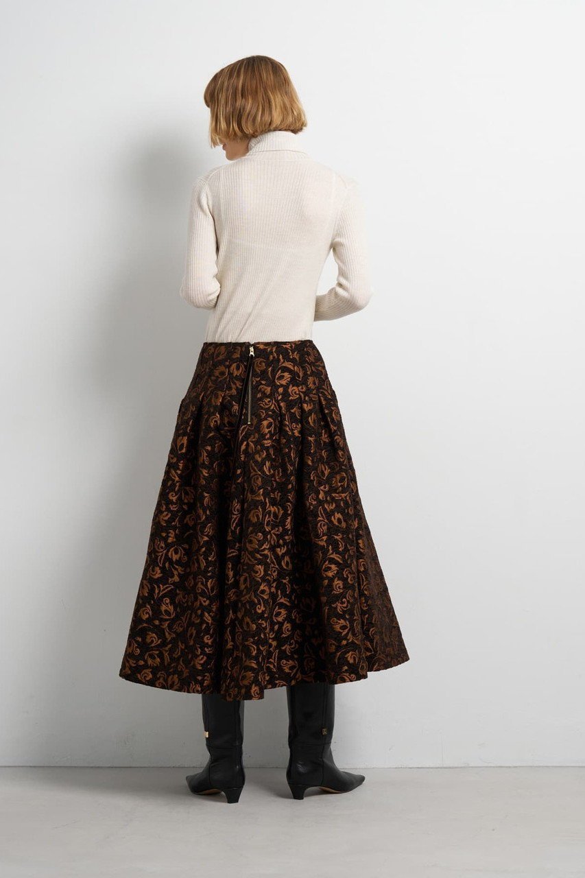 【ランバン オン ブルー/LANVIN en Bleu】のジャガードスカート 人気、トレンドファッション・服の通販 founy(ファニー) 　ファッション　Fashion　レディースファッション　Fashion for Women　スカート　Skirts　ロングスカート　Long Skirts / Maxi & Midi Skirts　ジャカード／ジャガード　Jacquard, Woven Pattern　ファブリック　Fabric, Textile　フレア　Flare, Flared　ペイズリー　Paisley, Ethnic Pattern　ポケット　Pocket, Pocket Detail　リュクス　Luxury, Elegant, High-End, Chic　ロング　Long, Long-Length　エレガント 上品　Elegant　新作・新入荷　New Arrivals / New In　other-5|ID: prp329100004630110 ipo3291000000033299179