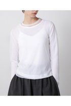 【ヒューエルミュージアム/hueLe Museum】の【hLM】シアーレイヤードTシャツ ホワイト|ID:prp329100004630123