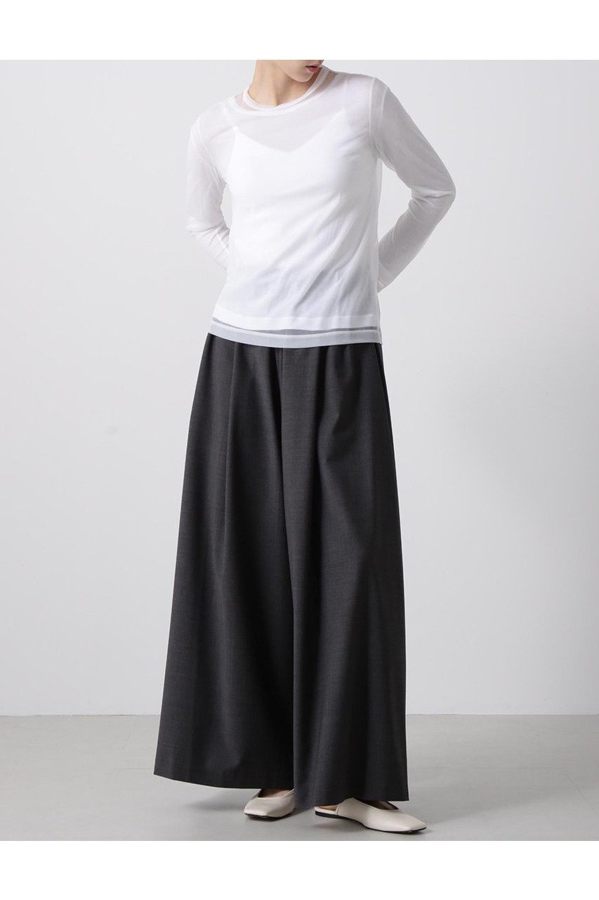 【ヒューエルミュージアム/hueLe Museum】の【hLM】シアーレイヤードTシャツ 人気、トレンドファッション・服の通販 founy(ファニー) 　ファッション　Fashion　レディースファッション　Fashion for Women　トップス・カットソー　Cut & Sew Tops　シャツ・ブラウス・オフィスカジュアル　Elegant Blouses & Button-Ups　ロングTシャツ・Tシャツ　Longline T-Shirts & Tees　カットソー・ベーシックTシャツ　Cut-and-Sewn Tops / Stretch Tees & Basics　インナー　Innerwear　シアー　Sheer, See-Through　ジャケット　Jacket, Outerwear　スリーブ　Sleeve, Long Sleeve / Short Sleeve　ロング　Long, Long-Length　other-2|ID: prp329100004630123 ipo3291000000033299378
