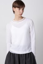 【ヒューエルミュージアム/hueLe Museum】の【hLM】シアーレイヤードTシャツ ホワイト|ID:prp329100004630123