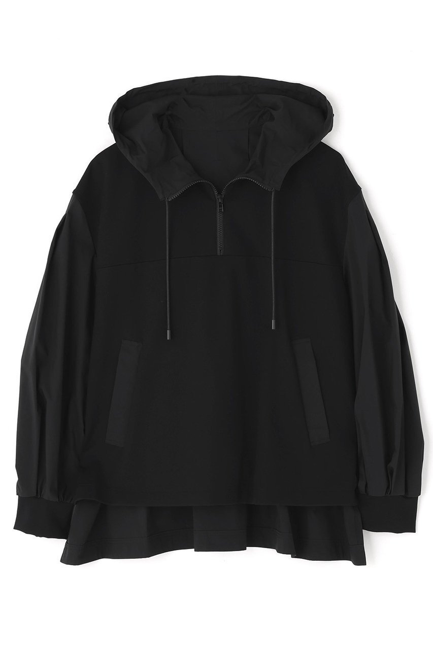【アドーア/ADORE】のコンパクトポンチカットソー インテリア・キッズ・メンズ・レディースファッション・服の通販 founy(ファニー) 　ファッション　Fashion　レディースファッション　Fashion for Women　トップス・カットソー　Cut & Sew Tops　シャツ・ブラウス・オフィスカジュアル　Elegant Blouses & Button-Ups　レディースパーカー・カジュアルフーディー　Casual Hoodies & Sweatshirts　ロングTシャツ・Tシャツ　Longline T-Shirts & Tees　スウェット・クルーネックトップス　Sweatshirts & Crewnecks / Relaxed Fit Sweat Tops　カットソー・ベーシックTシャツ　Cut-and-Sewn Tops / Stretch Tees & Basics　おすすめ　Recommended / Our Picks　カットソー　Cut and Sewn Top　セットアップ　Set-Up, Coordinated Outfit　タフタ　Taffeta, Structured Fabric　ドッキング　Docking, Mixed Material　リラックス　Relax, Relaxed Fit　ブラック|ID: prp329100004630126 ipo3291000000033758051