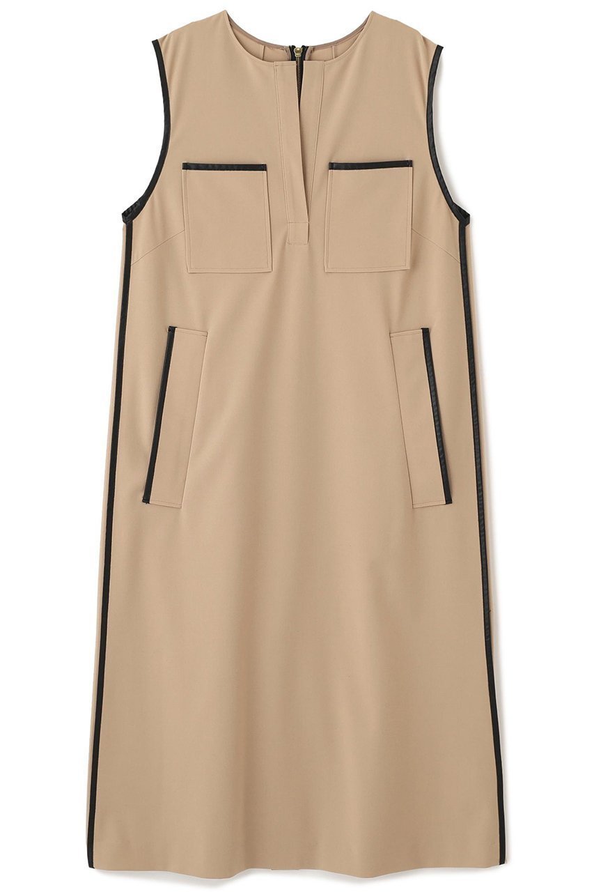 【アドーア/ADORE】の2WAYトロピカルワンピース インテリア・キッズ・メンズ・レディースファッション・服の通販 founy(ファニー) 　ファッション　Fashion　レディースファッション　Fashion for Women　ワンピース　Dresses　チュニック　Tunic Tops & Dresses　チュニック　Tunic, Long Top　ドレス　Dress, One-Piece　パイピング　Piping, Trim Design　ロング　Long, Long-Length　ベージュ|ID: prp329100004630128 ipo3291000000036101031