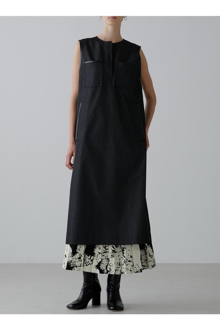 【アドーア/ADORE】のデニムライクストレッチワンピース インテリア・キッズ・メンズ・レディースファッション・服の通販 founy(ファニー) https://founy.com/ ファッション Fashion レディースファッション Fashion for Women ワンピース Dresses チュニック Tunic Tops & Dresses クール Cool, Chic チュニック Tunic, Long Top デニム Denim, Jeans Material ドレス Dress, One-Piece パイピング Piping, Trim Design ロング Long, Long-Length |ID: prp329100004630129 ipo3291000000033299427