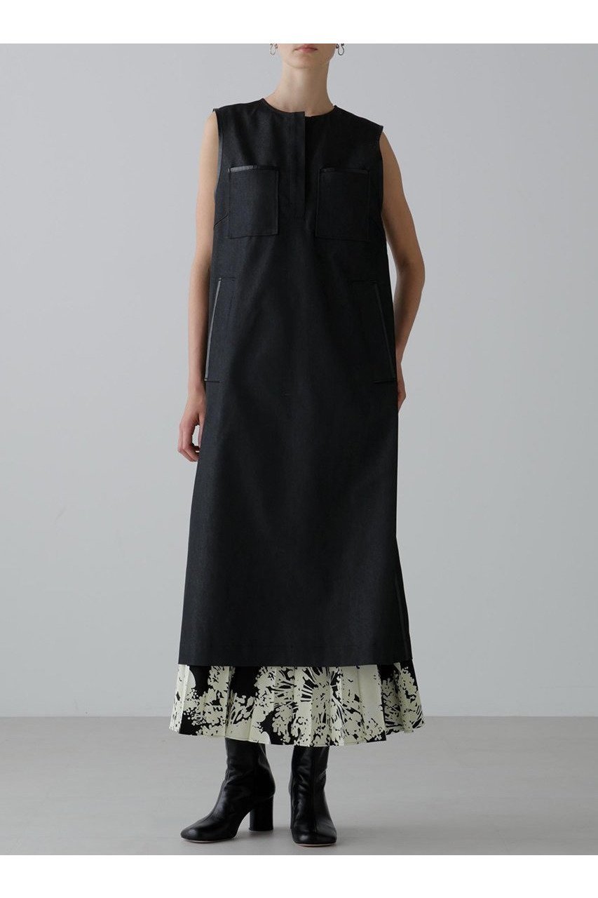 【アドーア/ADORE】のデニムライクストレッチワンピース 人気、トレンドファッション・服の通販 founy(ファニー) 　ファッション　Fashion　レディースファッション　Fashion for Women　ワンピース　Dresses　チュニック　Tunic Tops & Dresses　クール　Cool, Chic　チュニック　Tunic, Long Top　デニム　Denim, Jeans Material　ドレス　Dress, One-Piece　パイピング　Piping, Trim Design　ロング　Long, Long-Length　 other-1|ID: prp329100004630129 ipo3291000000033299427