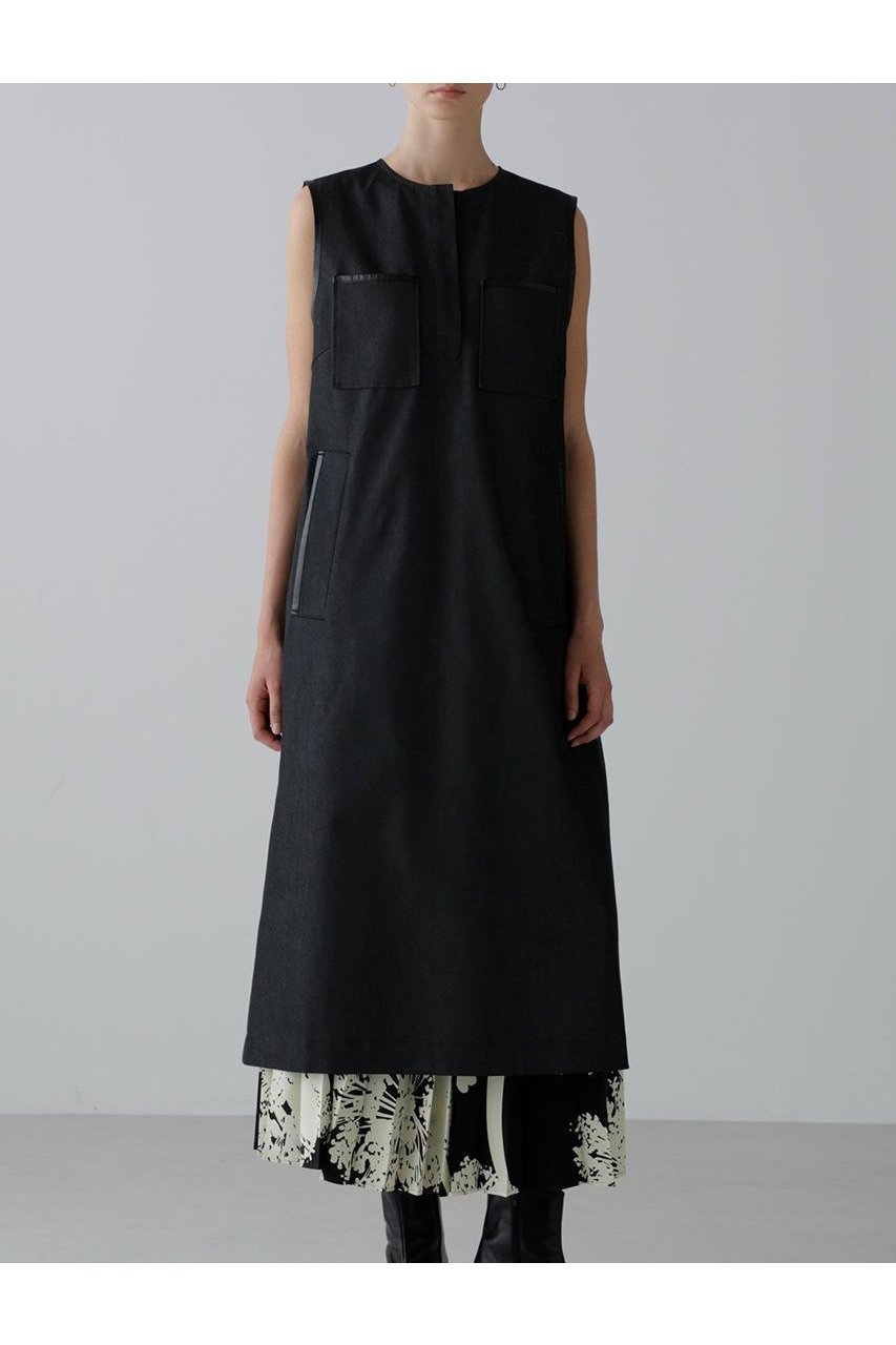 【アドーア/ADORE】のデニムライクストレッチワンピース 人気、トレンドファッション・服の通販 founy(ファニー) 　ファッション　Fashion　レディースファッション　Fashion for Women　ワンピース　Dresses　チュニック　Tunic Tops & Dresses　クール　Cool, Chic　チュニック　Tunic, Long Top　デニム　Denim, Jeans Material　ドレス　Dress, One-Piece　パイピング　Piping, Trim Design　ロング　Long, Long-Length　other-2|ID: prp329100004630129 ipo3291000000033299429
