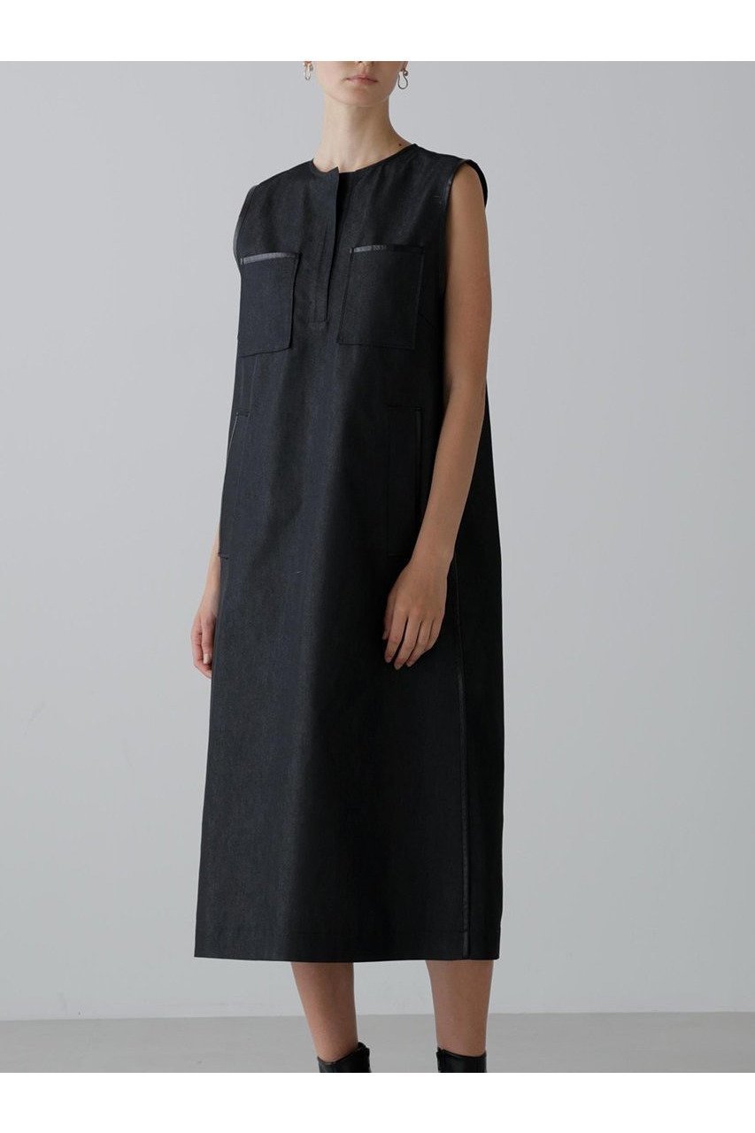 【アドーア/ADORE】のデニムライクストレッチワンピース 人気、トレンドファッション・服の通販 founy(ファニー) 　ファッション　Fashion　レディースファッション　Fashion for Women　ワンピース　Dresses　チュニック　Tunic Tops & Dresses　クール　Cool, Chic　チュニック　Tunic, Long Top　デニム　Denim, Jeans Material　ドレス　Dress, One-Piece　パイピング　Piping, Trim Design　ロング　Long, Long-Length　other-3|ID: prp329100004630129 ipo3291000000033299430
