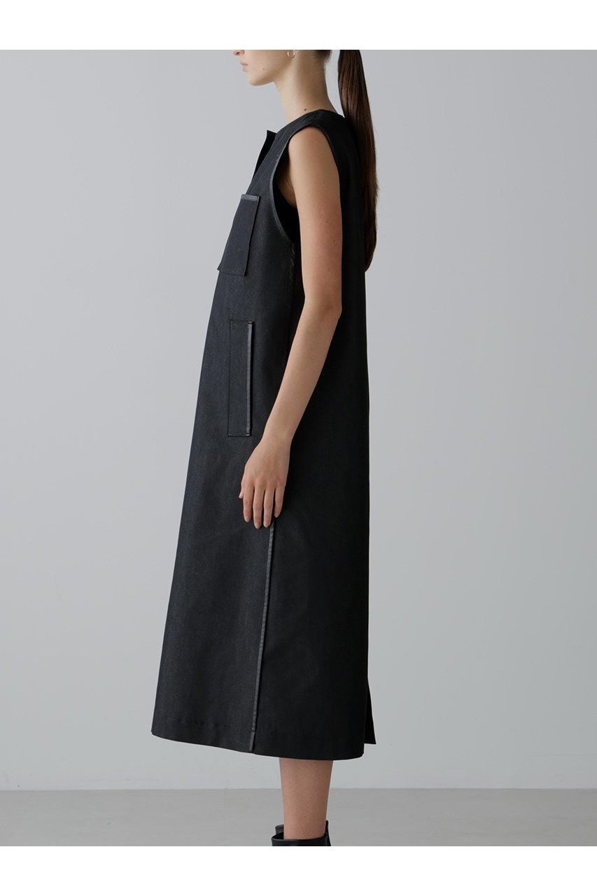 【アドーア/ADORE】のデニムライクストレッチワンピース 人気、トレンドファッション・服の通販 founy(ファニー) 　ファッション　Fashion　レディースファッション　Fashion for Women　ワンピース　Dresses　チュニック　Tunic Tops & Dresses　クール　Cool, Chic　チュニック　Tunic, Long Top　デニム　Denim, Jeans Material　ドレス　Dress, One-Piece　パイピング　Piping, Trim Design　ロング　Long, Long-Length　other-4|ID: prp329100004630129 ipo3291000000033299431