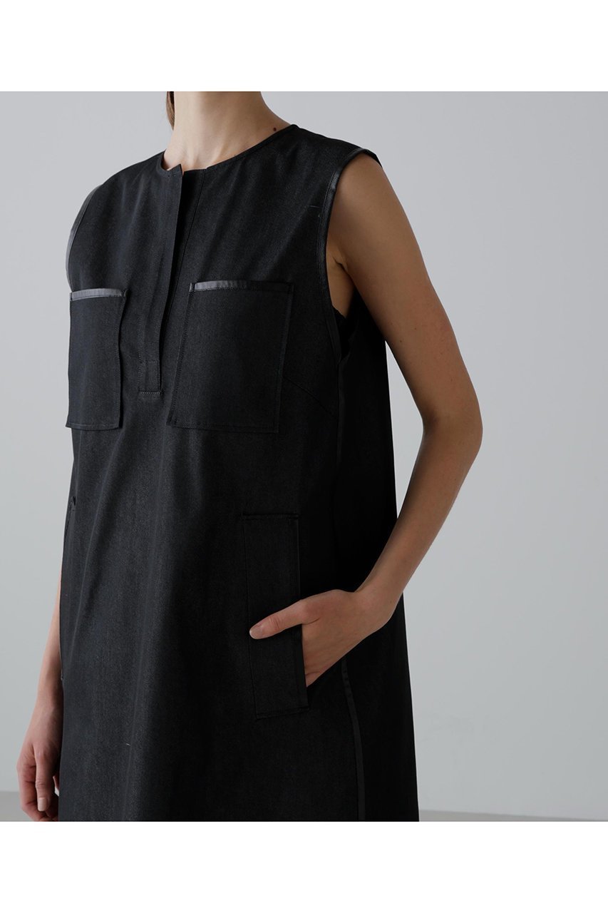 【アドーア/ADORE】のデニムライクストレッチワンピース 人気、トレンドファッション・服の通販 founy(ファニー) 　ファッション　Fashion　レディースファッション　Fashion for Women　ワンピース　Dresses　チュニック　Tunic Tops & Dresses　クール　Cool, Chic　チュニック　Tunic, Long Top　デニム　Denim, Jeans Material　ドレス　Dress, One-Piece　パイピング　Piping, Trim Design　ロング　Long, Long-Length　other-7|ID: prp329100004630129 ipo3291000000033299434