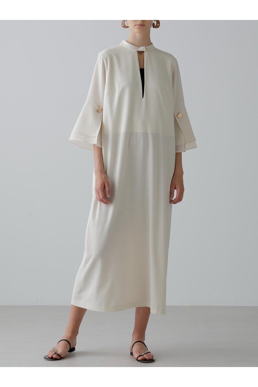【アドーア/ADORE】のシックアンドシンカチオンツイルワンピース 人気、トレンドファッション・服の通販 founy(ファニー) 　ファッション　Fashion　レディースファッション　Fashion for Women　ワンピース　Dresses　チュニック　Tunic Tops & Dresses　おすすめ　Recommended / Our Picks　シアー　Sheer, See-Through　ストレッチ　Stretch, Stretchy Fabric　スリーブ　Sleeve, Long Sleeve / Short Sleeve　チュニック　Tunic, Long Top　ロング　Long, Long-Length　other-2|ID: prp329100004630131 ipo3291000000033299442