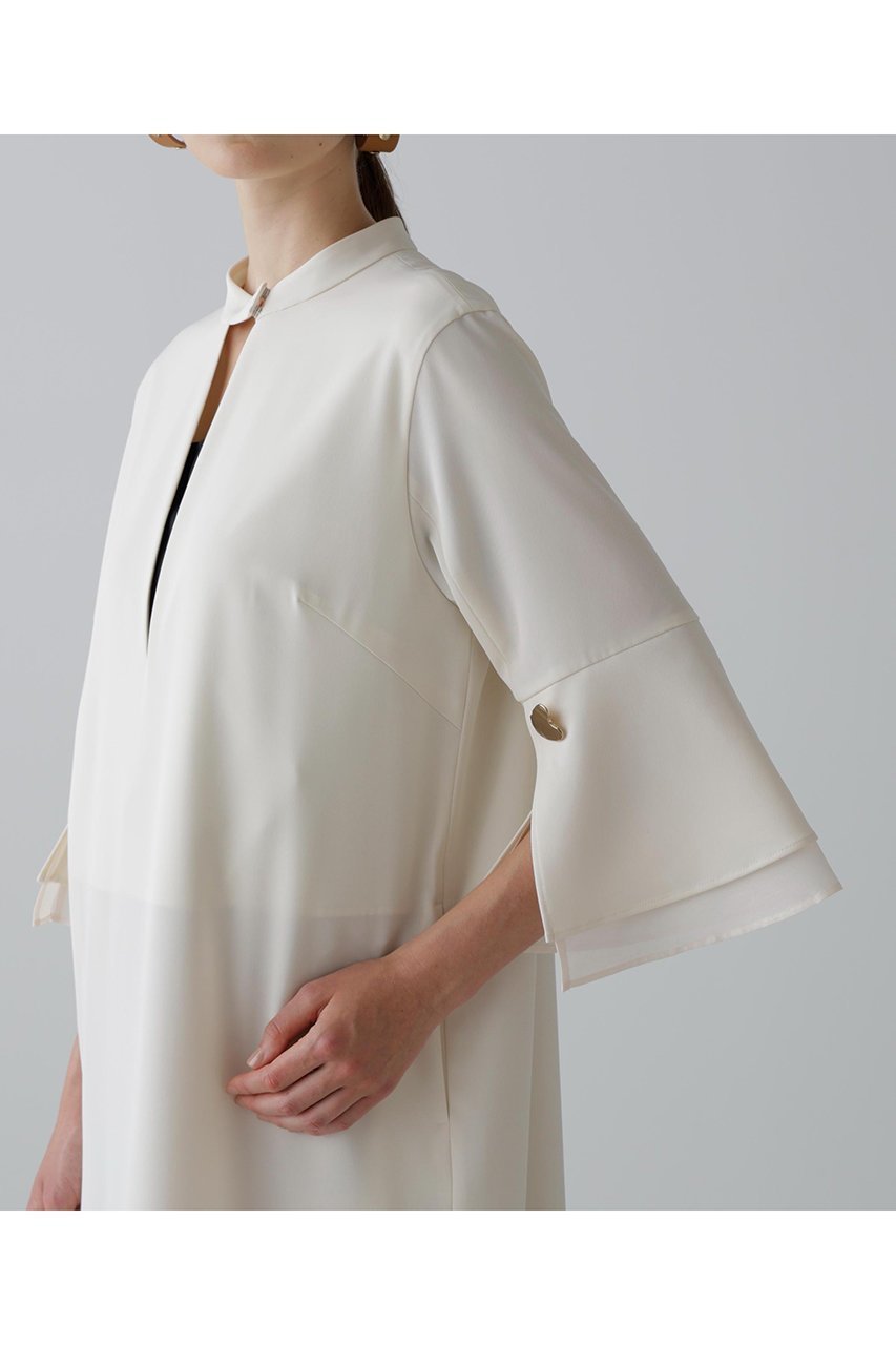 【アドーア/ADORE】のシックアンドシンカチオンツイルワンピース 人気、トレンドファッション・服の通販 founy(ファニー) 　ファッション　Fashion　レディースファッション　Fashion for Women　ワンピース　Dresses　チュニック　Tunic Tops & Dresses　おすすめ　Recommended / Our Picks　シアー　Sheer, See-Through　ストレッチ　Stretch, Stretchy Fabric　スリーブ　Sleeve, Long Sleeve / Short Sleeve　チュニック　Tunic, Long Top　ロング　Long, Long-Length　other-4|ID: prp329100004630131 ipo3291000000033299444