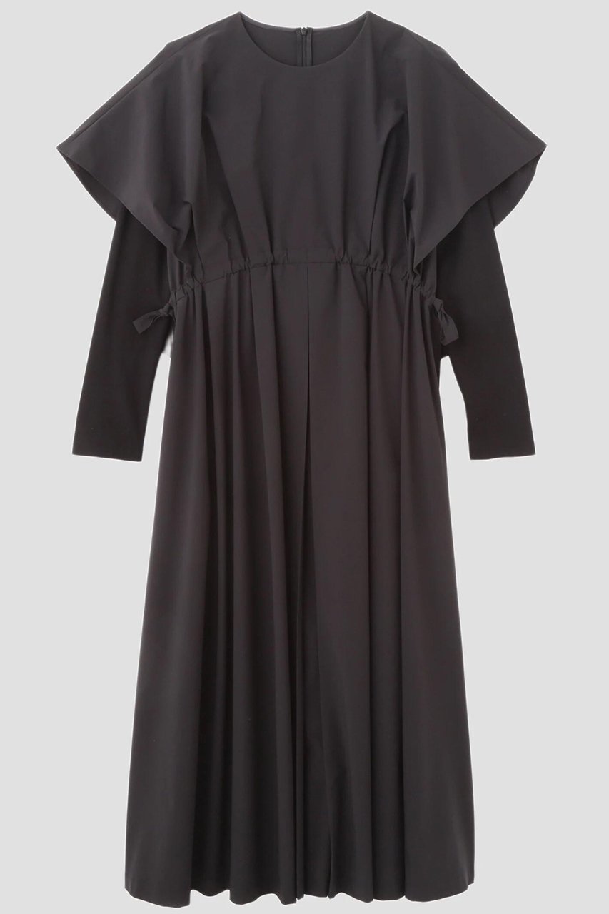 【ル フィル/LE PHIL】のSOLOTEXブロードケープワンピース 人気、トレンドファッション・服の通販 founy(ファニー) 　ファッション　Fashion　レディースファッション　Fashion for Women　ワンピース　Dresses　チュニック　Tunic Tops & Dresses　チュニック　Tunic, Long Top　ドローストリング　Drawstring, Pull Cord　ビッグ　Big, Oversized　ブロード　Broadcloth, Fine Cotton　ロング　Long, Long-Length　エレガント 上品　Elegant　 other-1|ID: prp329100004630134 ipo3291000000033299462