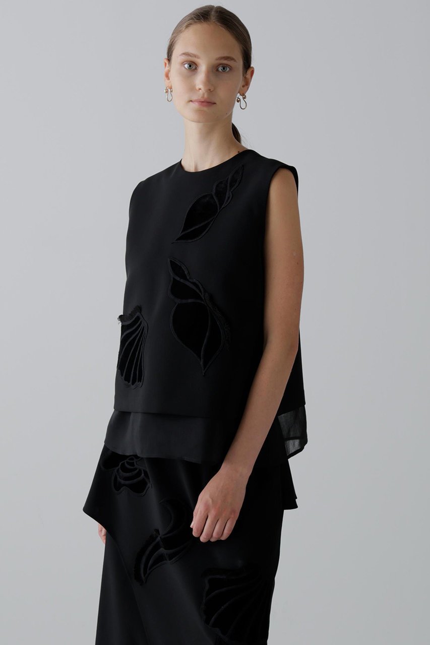 【アドーア/ADORE】のシークリーチャーズブラウス 人気、トレンドファッション・服の通販 founy(ファニー) 　ファッション　Fashion　レディースファッション　Fashion for Women　トップス・カットソー　Cut & Sew Tops　キャミソール&ノースリーブ　Camisoles & Sleeveless Tops　シャツ・ブラウス・オフィスカジュアル　Elegant Blouses & Button-Ups　おすすめ　Recommended / Our Picks　シアー　Sheer, See-Through　セットアップ　Set-Up, Coordinated Outfit　ノースリーブ　Sleeveless, No-Sleeve　ベルベット　Velvet, Velvety　ミックス　Mix, Mixed Style　モチーフ　Motif, Design Theme　other-2|ID: prp329100004630137 ipo3291000000035808427