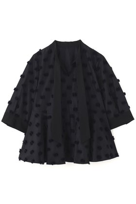 【アドーア/ADORE】のラビットテールジャガードブラウス 人気、トレンドファッション・服の通販 founy(ファニー) ファッション Fashion レディースファッション Fashion for Women トップス・カットソー Cut & Sew Tops シャツ・ブラウス・オフィスカジュアル Elegant Blouses & Button-Ups シャンブレー Chambray, Denim-Like Fabric ショート Short, Short Length ジャカード／ジャガード Jacquard, Woven Pattern スリーブ Sleeve, Long Sleeve / Short Sleeve タフタ Taffeta, Structured Fabric フェミニン Feminine, Girly ペプラム Peplum, Flared Hem モチーフ Motif, Design Theme 新作・新入荷 New Arrivals / New In |ID:prp329100004630138