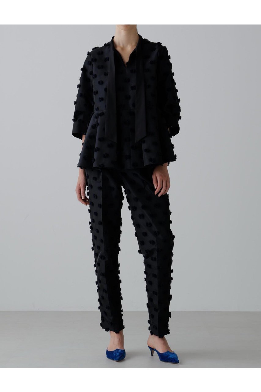 【アドーア/ADORE】のラビットテールジャガードブラウス 人気、トレンドファッション・服の通販 founy(ファニー) 　ファッション　Fashion　レディースファッション　Fashion for Women　トップス・カットソー　Cut & Sew Tops　シャツ・ブラウス・オフィスカジュアル　Elegant Blouses & Button-Ups　シャンブレー　Chambray, Denim-Like Fabric　ショート　Short, Short Length　ジャカード／ジャガード　Jacquard, Woven Pattern　スリーブ　Sleeve, Long Sleeve / Short Sleeve　タフタ　Taffeta, Structured Fabric　フェミニン　Feminine, Girly　ペプラム　Peplum, Flared Hem　モチーフ　Motif, Design Theme　新作・新入荷　New Arrivals / New In　other-3|ID: prp329100004630138 ipo3291000000033299510