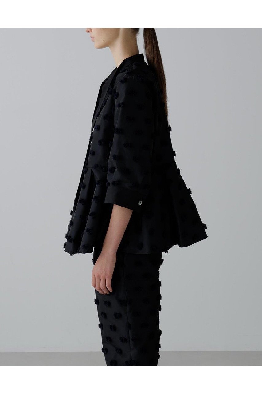 【アドーア/ADORE】のラビットテールジャガードブラウス 人気、トレンドファッション・服の通販 founy(ファニー) 　ファッション　Fashion　レディースファッション　Fashion for Women　トップス・カットソー　Cut & Sew Tops　シャツ・ブラウス・オフィスカジュアル　Elegant Blouses & Button-Ups　シャンブレー　Chambray, Denim-Like Fabric　ショート　Short, Short Length　ジャカード／ジャガード　Jacquard, Woven Pattern　スリーブ　Sleeve, Long Sleeve / Short Sleeve　タフタ　Taffeta, Structured Fabric　フェミニン　Feminine, Girly　ペプラム　Peplum, Flared Hem　モチーフ　Motif, Design Theme　新作・新入荷　New Arrivals / New In　other-5|ID: prp329100004630138 ipo3291000000033299512