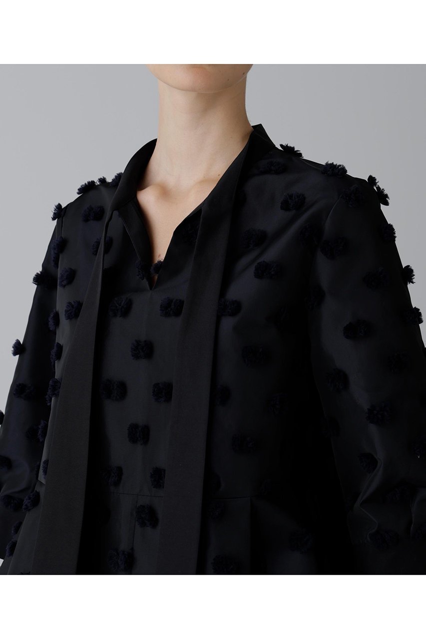 【アドーア/ADORE】のラビットテールジャガードブラウス 人気、トレンドファッション・服の通販 founy(ファニー) 　ファッション　Fashion　レディースファッション　Fashion for Women　トップス・カットソー　Cut & Sew Tops　シャツ・ブラウス・オフィスカジュアル　Elegant Blouses & Button-Ups　シャンブレー　Chambray, Denim-Like Fabric　ショート　Short, Short Length　ジャカード／ジャガード　Jacquard, Woven Pattern　スリーブ　Sleeve, Long Sleeve / Short Sleeve　タフタ　Taffeta, Structured Fabric　フェミニン　Feminine, Girly　ペプラム　Peplum, Flared Hem　モチーフ　Motif, Design Theme　other-7|ID: prp329100004630138 ipo3291000000035753165