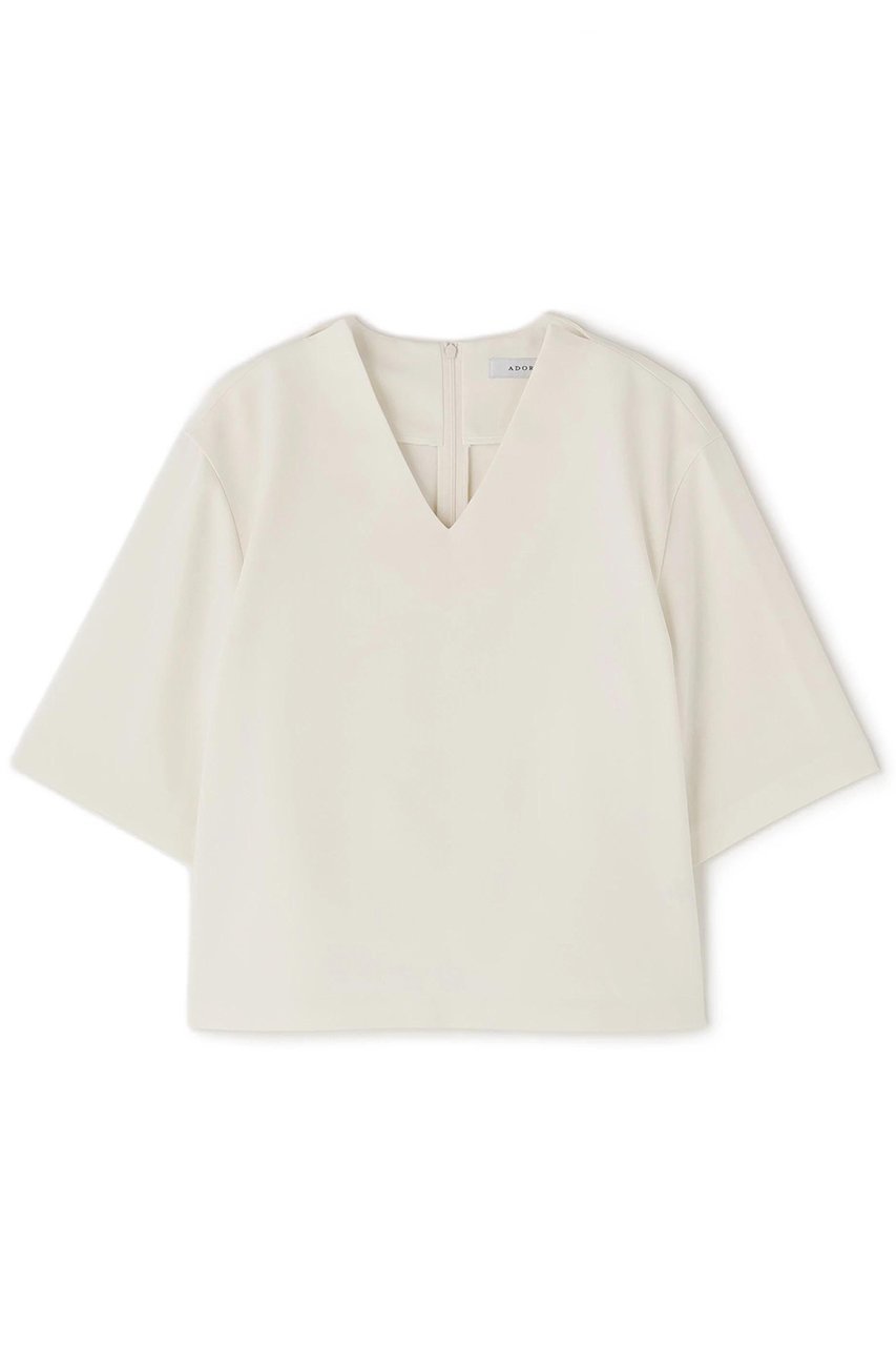 【アドーア/ADORE】のストレッチジョーゼットブラウス インテリア・キッズ・メンズ・レディースファッション・服の通販 founy(ファニー) ファッション Fashion レディースファッション Fashion for Women トップス・カットソー Cut & Sew Tops シャツ・ブラウス・オフィスカジュアル Elegant Blouses & Button-Ups ショート Short, Short Length ジョーゼット Georgette, Semi-Sheer Fabric ストレッチ Stretch, Stretchy Fabric スリット Slit, Slit Detail スリーブ Sleeve, Long Sleeve / Short Sleeve ホワイト|ID: prp329100004630139 ipo3291000000033985010