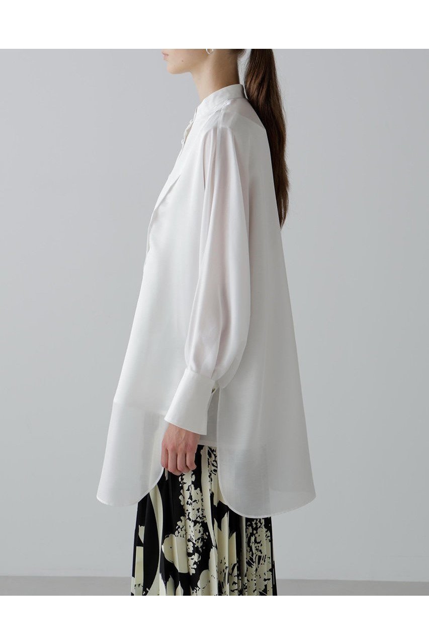 【アドーア/ADORE】のシルキーソフトサテンブラウス 人気、トレンドファッション・服の通販 founy(ファニー) 　ファッション　Fashion　レディースファッション　Fashion for Women　トップス・カットソー　Cut & Sew Tops　シャツ・ブラウス・オフィスカジュアル　Elegant Blouses & Button-Ups　サテン　Satin, Glossy Fabric　スリット　Slit, Slit Detail　スリーブ　Sleeve, Long Sleeve / Short Sleeve　ロング　Long, Long-Length　新作・新入荷　New Arrivals / New In　長袖　Long Sleeve, Full Sleeve　other-4|ID: prp329100004630140 ipo3291000000033299526