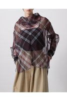 【ヒューエルミュージアム/hueLe Museum】の【hLM】シアーチェックブラウス 人気、トレンドファッション・服の通販 founy(ファニー) ファッション Fashion レディースファッション Fashion for Women トップス・カットソー Cut & Sew Tops シャツ・ブラウス・オフィスカジュアル Elegant Blouses & Button-Ups おすすめ Recommended / Our Picks インナー Innerwear オーガンジー Organza Fabric クラシック Classic, Timeless Style ジャケット Jacket, Outerwear スリーブ Sleeve, Long Sleeve / Short Sleeve チェック Check, Plaid, Tartan ドレープ Drape, Draping Fabric ロング Long, Long-Length 定番 Standard, Basic Item 新作・新入荷 New Arrivals / New In |ID:prp329100004630150