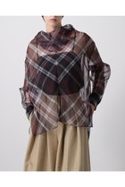 【ヒューエルミュージアム/hueLe Museum】の【hLM】シアーチェックブラウス ワイン|ID:prp329100004630150