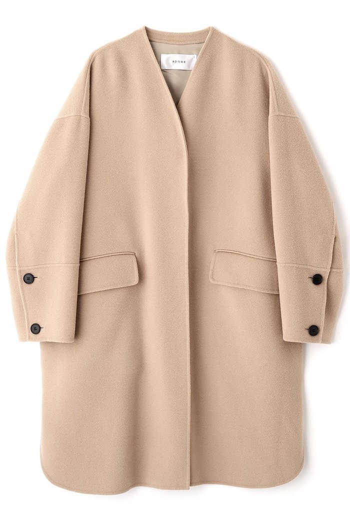 【アドーア/ADORE】のソリッドウールリバーノーカラーコート インテリア・キッズ・メンズ・レディースファッション・服の通販 founy(ファニー) https://founy.com/ ファッション Fashion レディースファッション Fashion for Women アウター Coat / Outerwear Collection コート・ロングコート・ピーコート Long Coats, Peacoats & More ダブル Double, Double-Breasted フェイス Face, Facial Design リバーシブル Reversible, Two-Sided ロング Long, Long-Length 定番 Standard, Basic Item |ID: prp329100004630153 ipo3291000000035564084