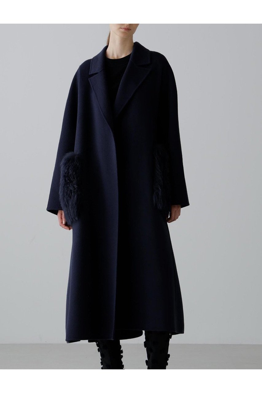 【アドーア/ADORE】のソリッドウールリバーコート 人気、トレンドファッション・服の通販 founy(ファニー) 　ファッション　Fashion　レディースファッション　Fashion for Women　アウター　Coat / Outerwear Collection　コート・ロングコート・ピーコート　Long Coats, Peacoats & More　ガウン　Gown, Robe　ダブル　Double, Double-Breasted　フェイス　Face, Facial Design　フォックス　Fox, Fox Fur　ポケット　Pocket, Pocket Detail　リアル　Real, Realistic　リバーシブル　Reversible, Two-Sided　ロング　Long, Long-Length　定番　Standard, Basic Item　other-3|ID: prp329100004630154 ipo3291000000033299639