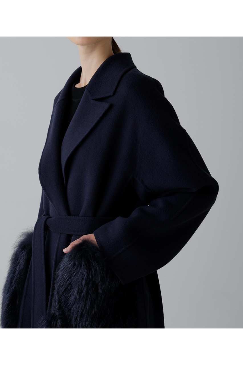 【アドーア/ADORE】のソリッドウールリバーコート 人気、トレンドファッション・服の通販 founy(ファニー) 　ファッション　Fashion　レディースファッション　Fashion for Women　アウター　Coat / Outerwear Collection　コート・ロングコート・ピーコート　Long Coats, Peacoats & More　ガウン　Gown, Robe　ダブル　Double, Double-Breasted　フェイス　Face, Facial Design　フォックス　Fox, Fox Fur　ポケット　Pocket, Pocket Detail　リアル　Real, Realistic　リバーシブル　Reversible, Two-Sided　ロング　Long, Long-Length　定番　Standard, Basic Item　other-7|ID: prp329100004630154 ipo3291000000033299643