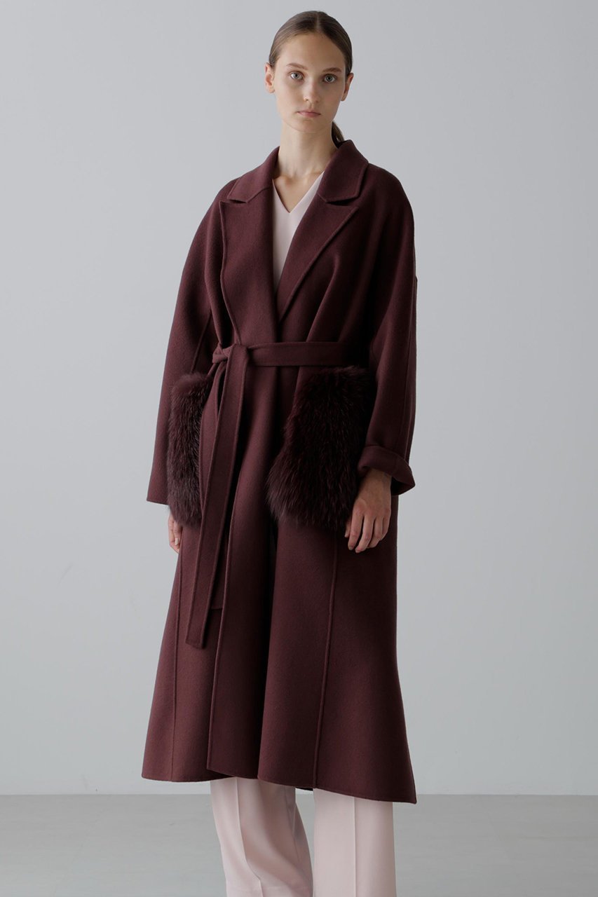 【アドーア/ADORE】のソリッドウールリバーコート 人気、トレンドファッション・服の通販 founy(ファニー) 　ファッション　Fashion　レディースファッション　Fashion for Women　アウター　Coat / Outerwear Collection　コート・ロングコート・ピーコート　Long Coats, Peacoats & More　ガウン　Gown, Robe　ダブル　Double, Double-Breasted　フェイス　Face, Facial Design　フォックス　Fox, Fox Fur　ポケット　Pocket, Pocket Detail　リアル　Real, Realistic　リバーシブル　Reversible, Two-Sided　ロング　Long, Long-Length　定番　Standard, Basic Item　other-2|ID: prp329100004630154 ipo3291000000033853027